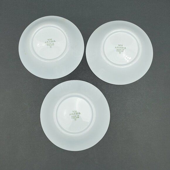 Arabia of Finland Green Thistle Fruit Dessert Sauce Berry Bowls - Picture 2 of 6